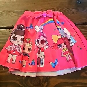 Girls LOL Surprise Skirt‎ and Trolls Rainbow Skirt Size 3T